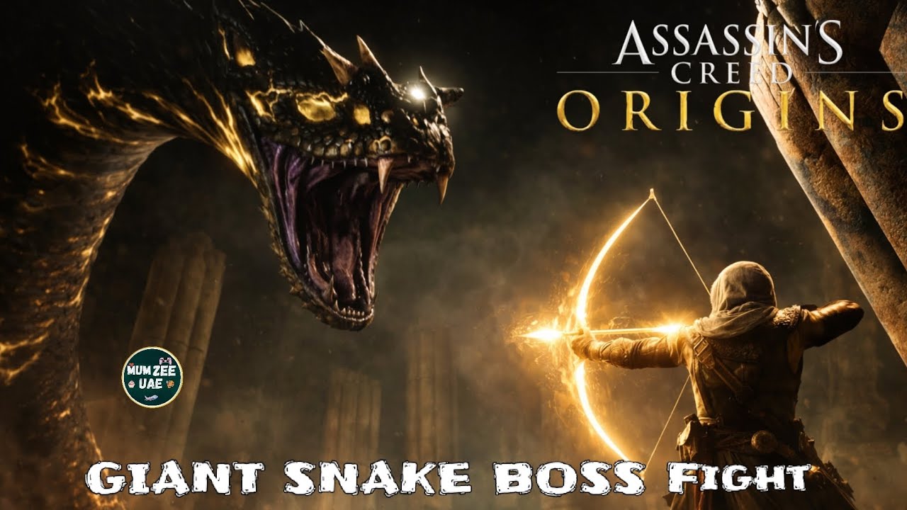 Assassin’s Creed Origins 🐍 Giant Snake Boss Fight | The Lizard’s Mask