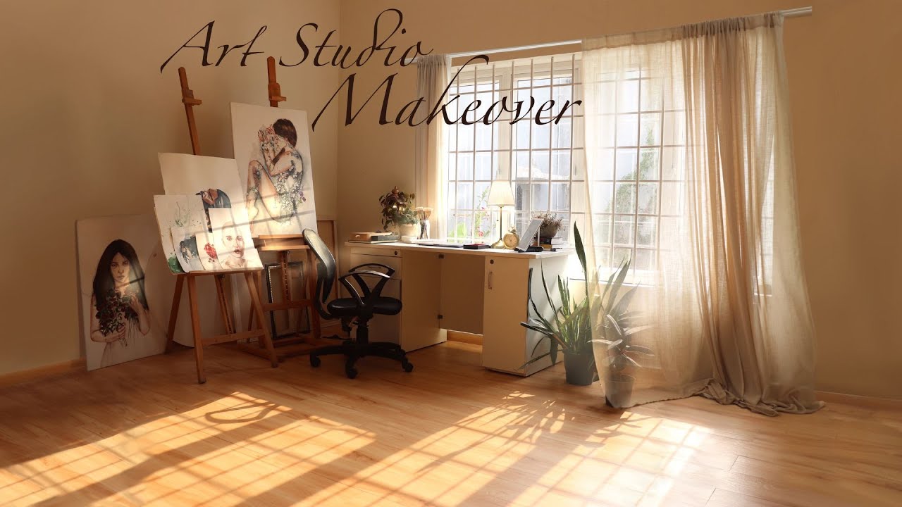 Aesthetic art studio makeover 💫 cozy art vlog + study from the old