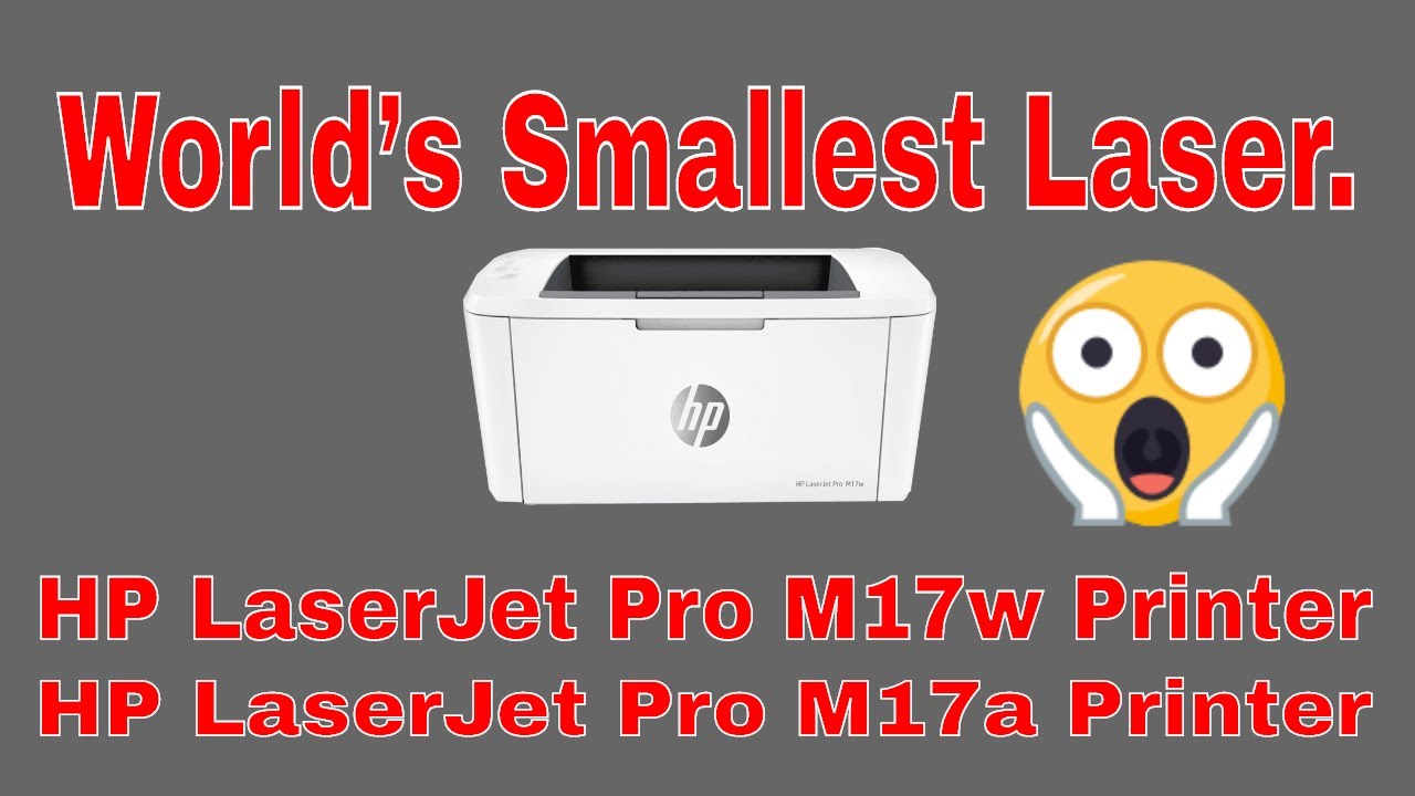 World's Smallest Laser printer hp laserjet pro m17w 2019. YouTube