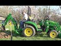 First Use! John Deere 2038R 270B Backhoe