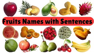 Fruit Names🍒 with Sentences for Kids| Facts on Fruits| #penandpencil #letsgetstarted #shaji