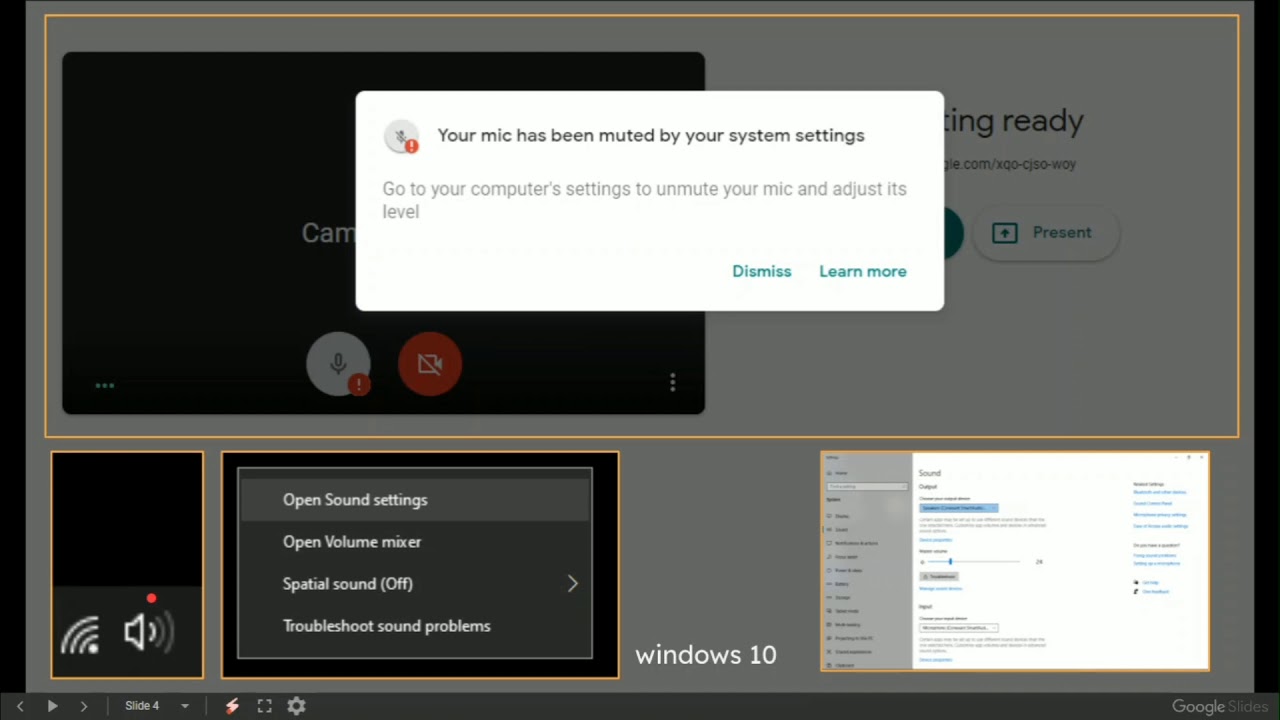 Google Meet How To Reset Your Microphone Muted By Your System Settings
