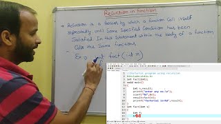 Recursion in function c programming | Theory + Program in Hindi | Learn Coding