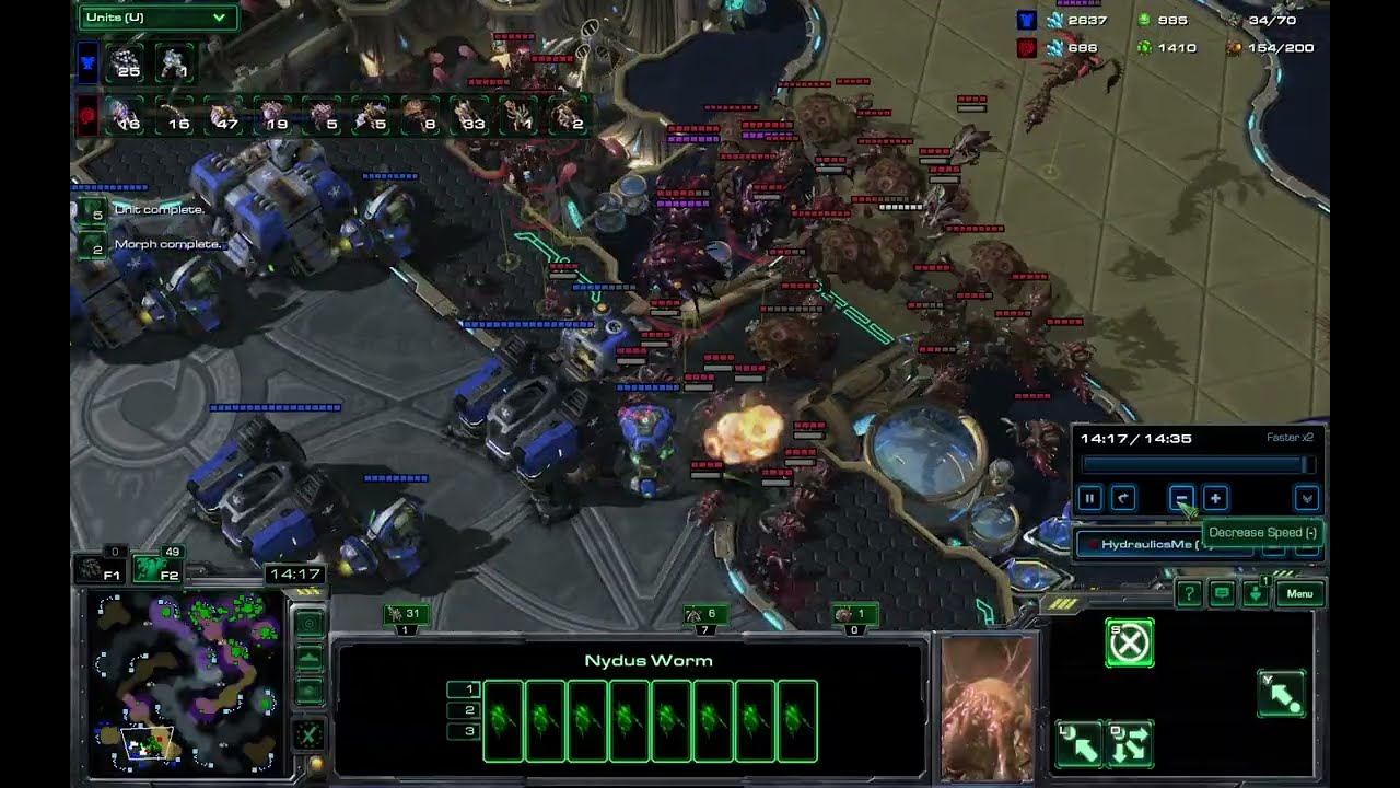 SC 2 Zerg vs Terran Ranked 1v1 (MMM Tank Thor)