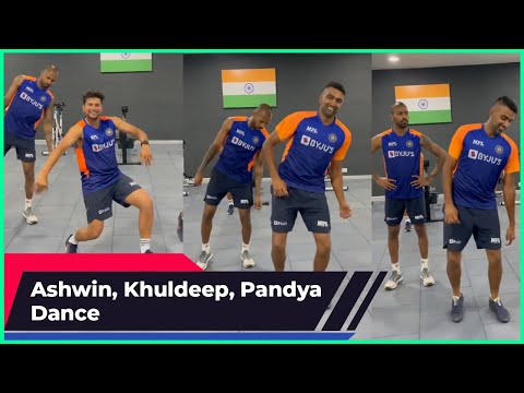 Ashwin, Khuldeep, Hardik Pandya Dance