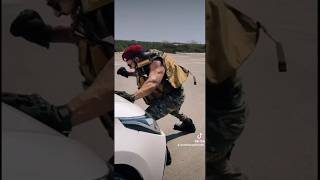 Commando Stoping Car 🚗 Raw Power 💪 #commando #motivation #strength
