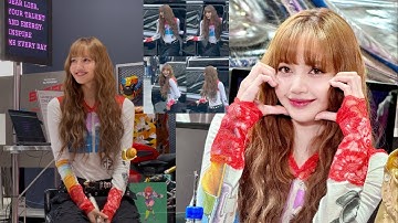Lisa Arrive At Alter Ego Pop Up Store In Seoul.