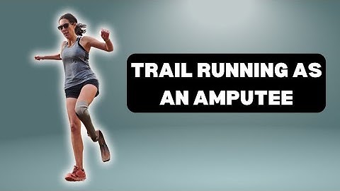 Amputee running trails on a prothetic leg