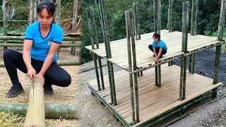 How to Make a TwoStory Bamboo House  make bamboo floors | Lý Thương