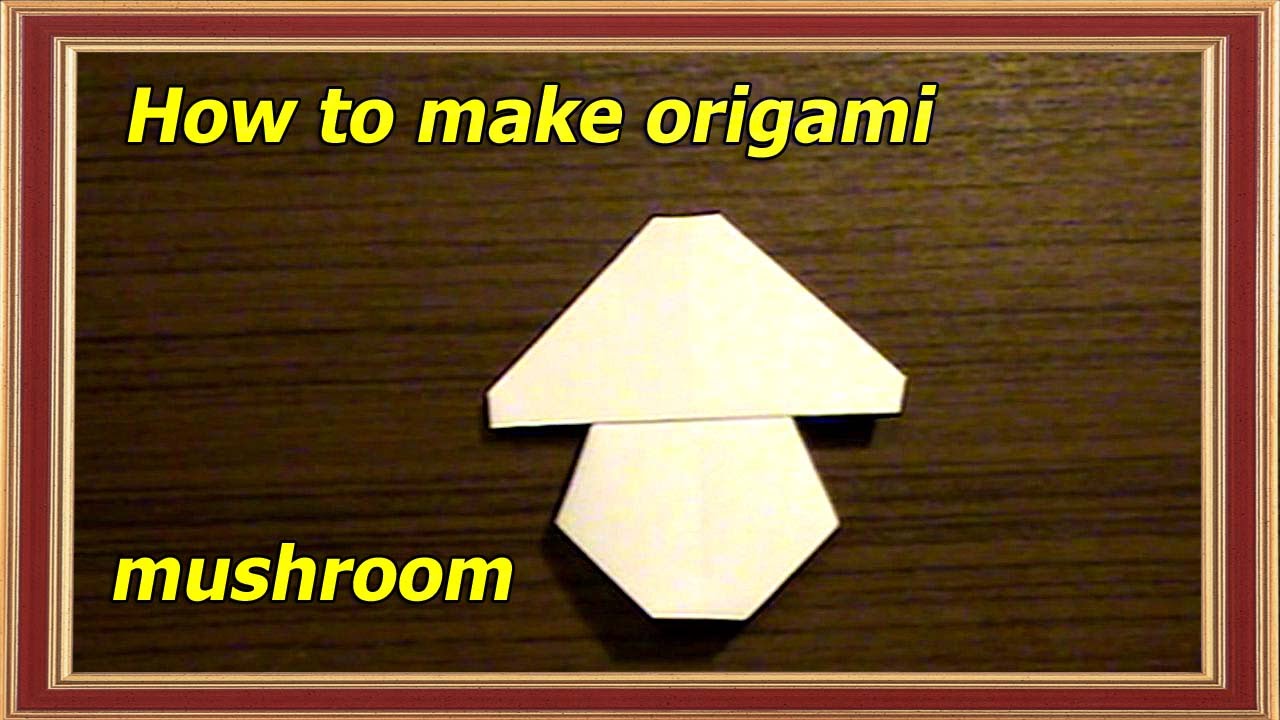 How to make origami mushroom paper crafts - YouTube