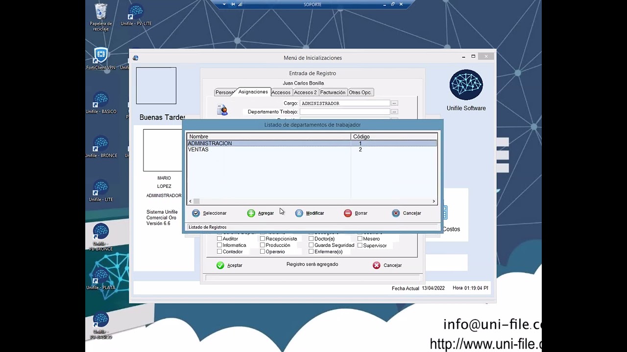 UNIFILE ORO OPCION PERSONAL