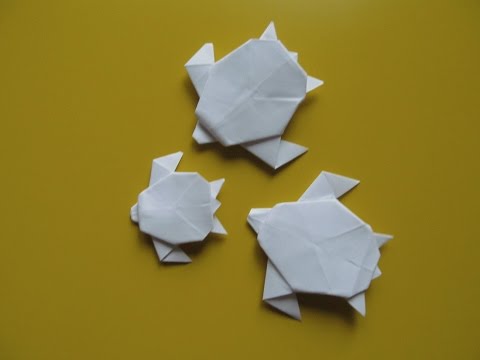 Оригами черепаха из бумаги для детей