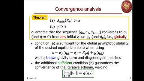 Robotics 2 - Prof. De Luca  Lecture 15 part 1 (27 Apr 2020)