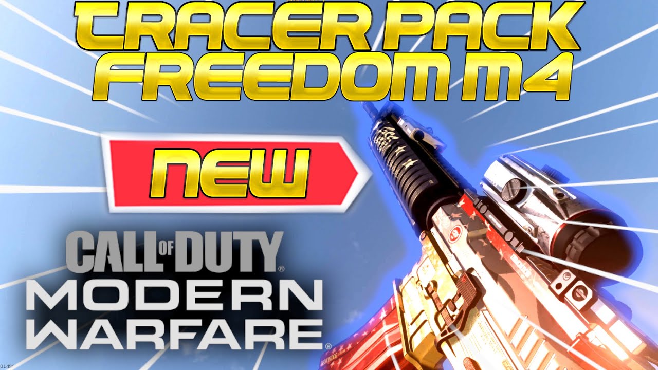 Modern Warfare NEW TRACER PACK FREEDOM M4 GAMEPLAY! RED WHITE & BLUE
