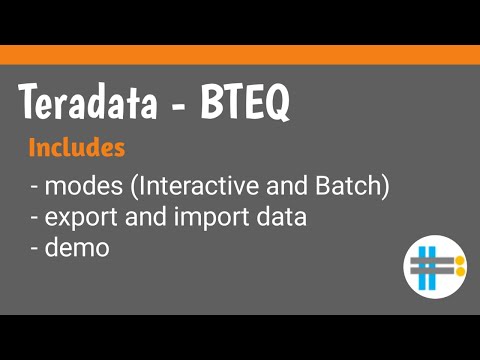 Video: Che cos'è lo script BTEQ in Teradata?