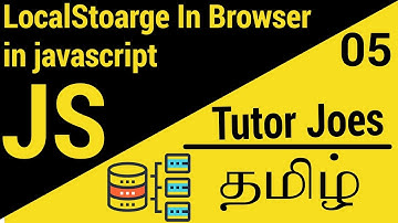 Set and Clear localStorage In JavaScript In Visual Code in தமிழ்