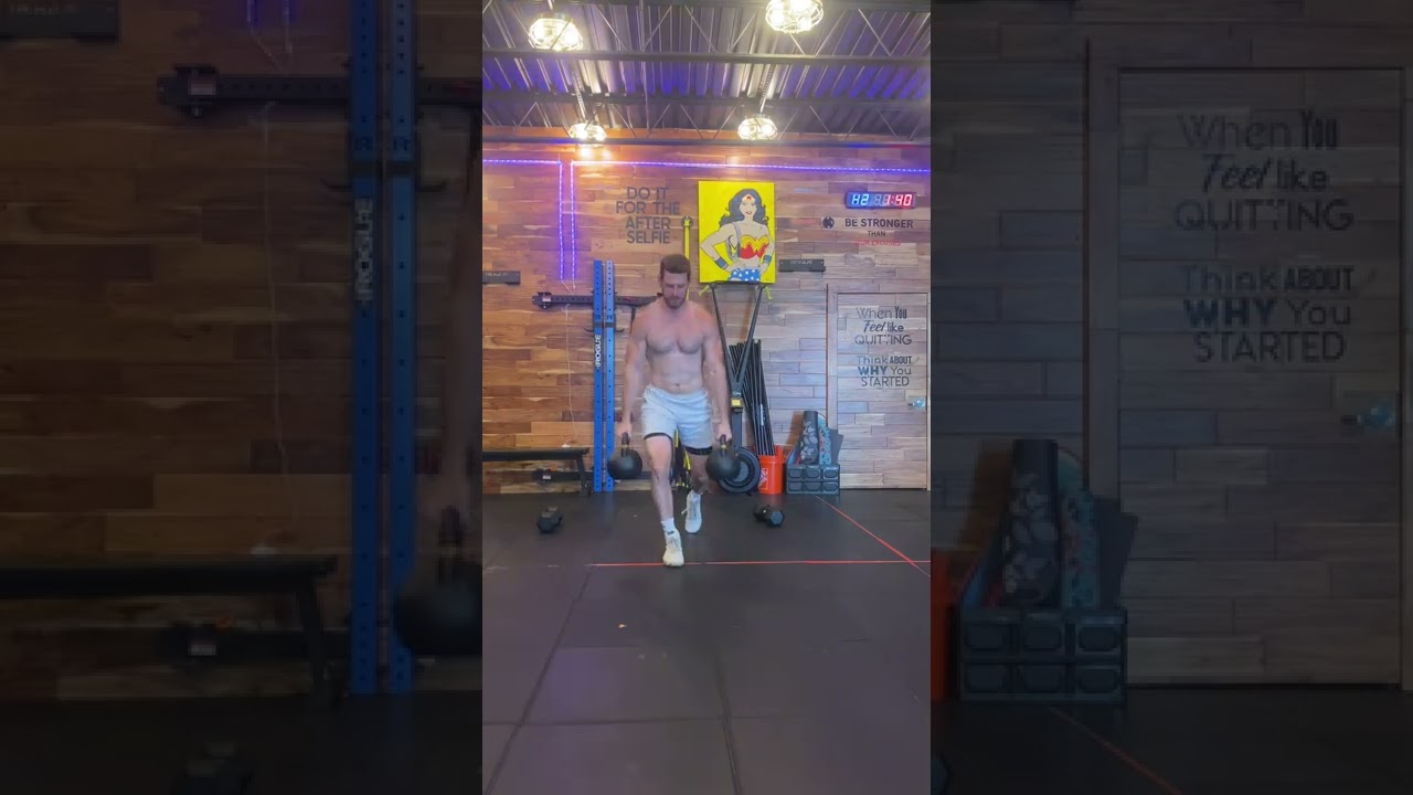 Contrast training. Kettlebell split squat + split squat jumps.