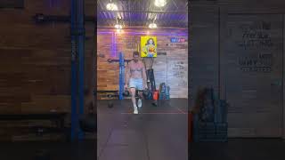 Contrast training. Kettlebell split squat + split squat jumps.