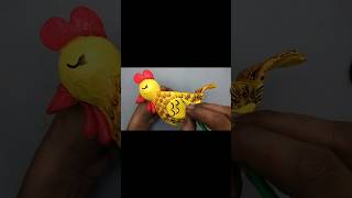 Chicken from Coconut Craft #shorts  Idea #chicken #hen #craft #diy #artfularts  #wastematerialcraft