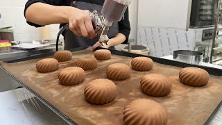 This dessert is a work of art! Amazing Chocolate Mousse Cake Making Techniques  Korean Street Food