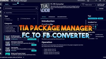 FC-FB-converter in Siemens TIA Portal via TIA Package Manager