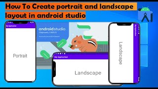 how to create portrait and landscape layout in android studio