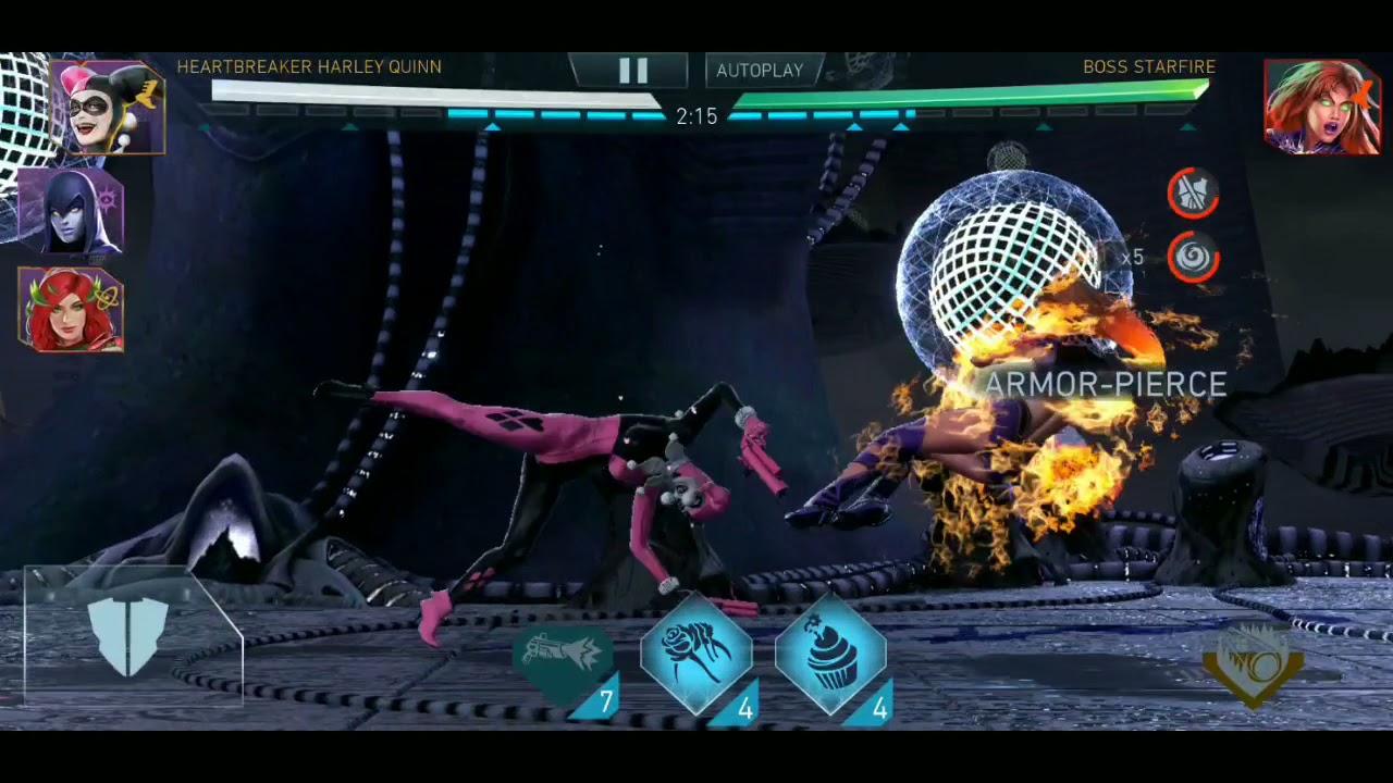 INJUSTICE 2 MOBILE AOC EVENT RAVEN HBHQ VS HEROIC 2 ESF ONE SHOT!!!!