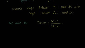 Coordinate Geometry: Straight lines: Find the eq of third side, given 2 equal sides of an triangle.