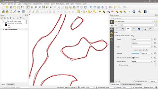 Suavizar curvas de nivel con Geometry Generator en QGIS screenshot 3
