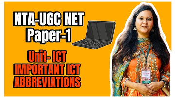 MOST Important ICT Abbreviations/Full form| NTA UGC NET PAPER 1 #ugcnet #ugcnet2023 #ntanet2023