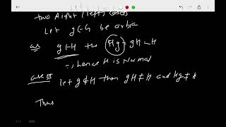 27 Show that a subgroup of index 2 in a group G is normal subgroup of G