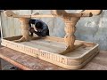 Extremely creative and unique curved woodworking ideas  hardwood furniture with solid pegs