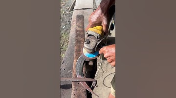 Sharpening sickle blade with grinder tool #shorts #short #shortvideo #shortsvideo #diy #how