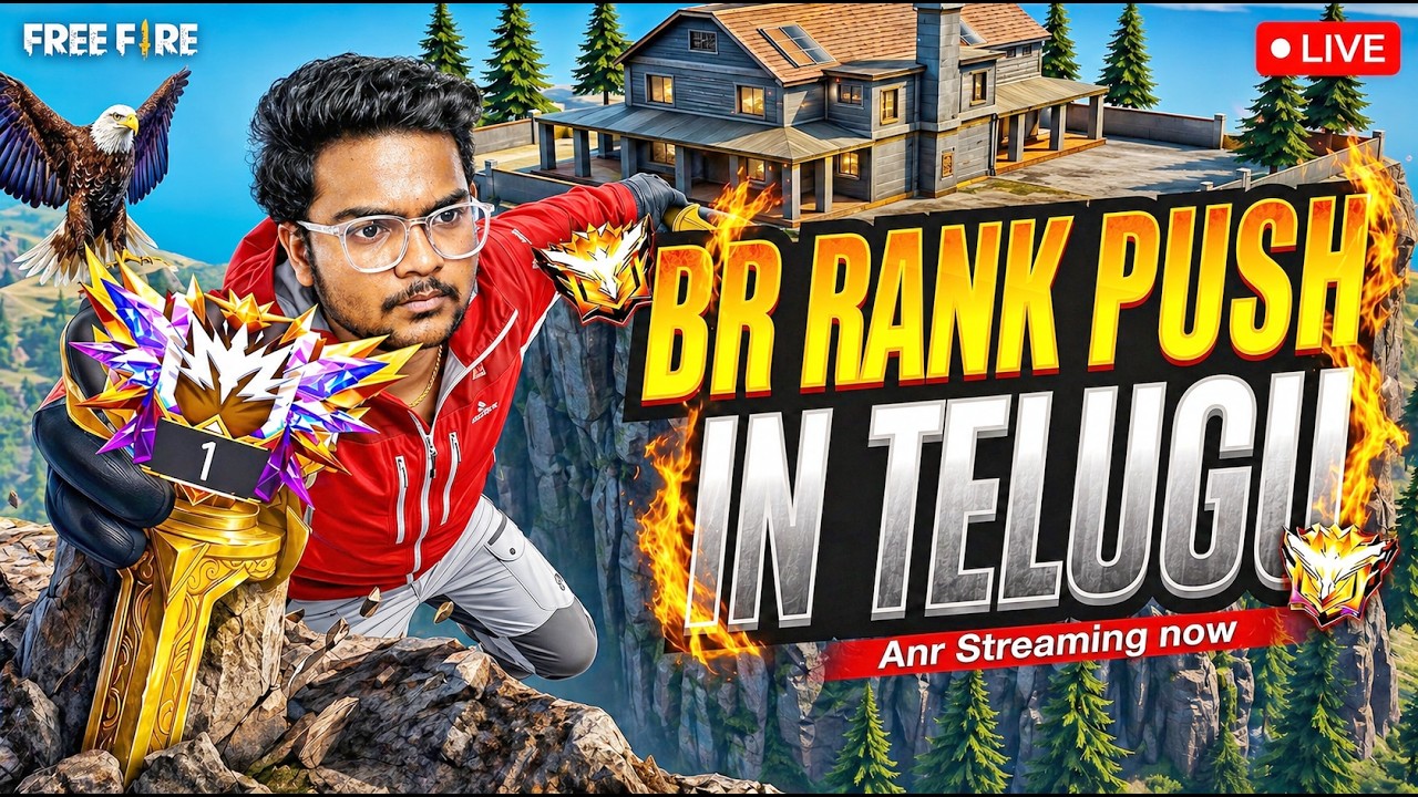 grandmaster live rank push - free fire telugu - munna bhai is live - # ...