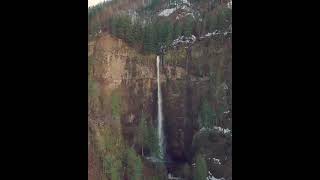 Multnomah Falls Oregon (Aerial Drone)