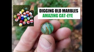 Digging Antique Toy Marbles in a Dump - Trash Picking - Bottle Digging - FREE STUFF - Antiques