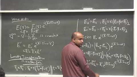 PHY 504 Relativistic Electrodynamics Lecture 23