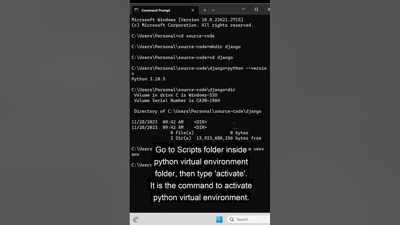 How to Activate Python Virtual Environment using Command in Command ...