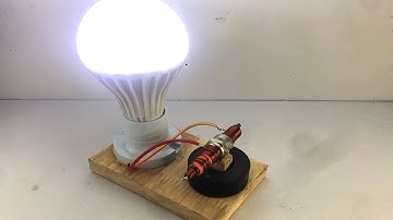 New Technology Free Energy Light Bulb Using Spark Plug Generator 100% at Home