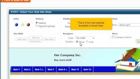 Changing your website template in RVSiteBuilder