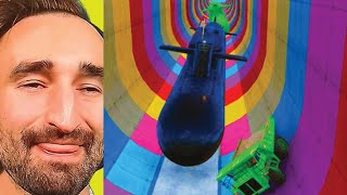 Rainbow Submarine Mega Ramp In GTA 5