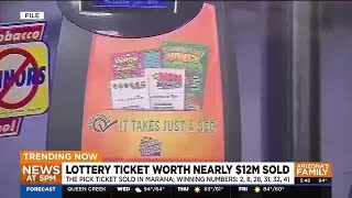 $11.9 million winning lottery ticket sold in Arizona