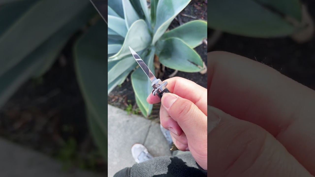 Mini Automatic Stiletto Style OTF Keychain Pocket Knife