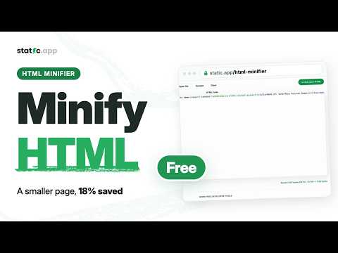 How to Minify HTML Online (Free Minifier)