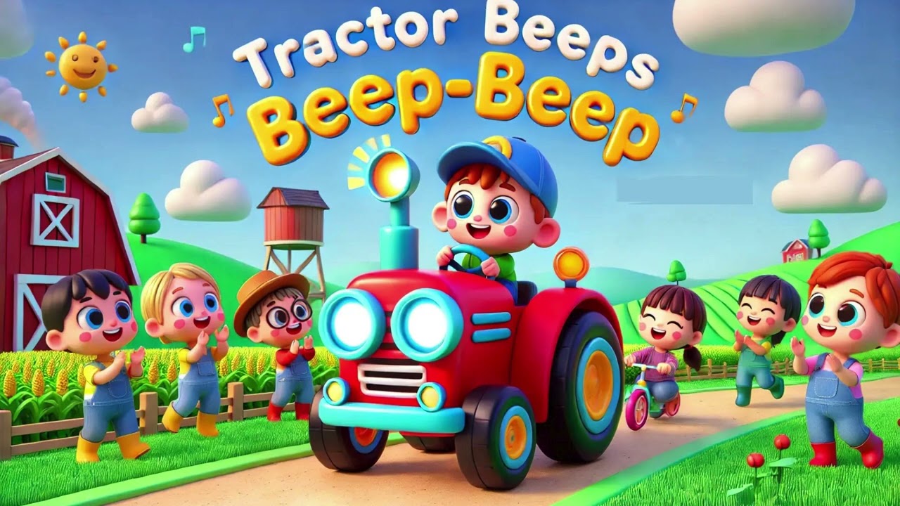 🚜🎶 Tractor Beeps Beep-Beep – Fun Farm Song for Kids 🌾🐮🐷🐔| Nursery Rhymes & Kids Songs
