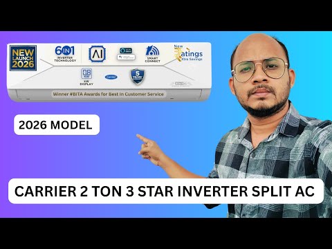 Carrier 2 Ton 3 Star Inverter Split AC | 2026 Model | Carrier AC 2 Ton 3 Star 