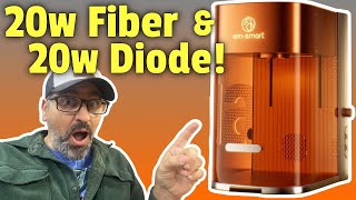 EM Smart Dual SE 20w Fiber / 20w Diode Laser! Lets Make some Holiday Items Together!