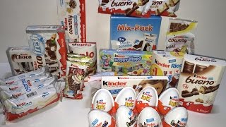 Kinder Chocolate - German Candy Tester - Kinderschokolade Süssigkeiten Test A LOT OF CANDY