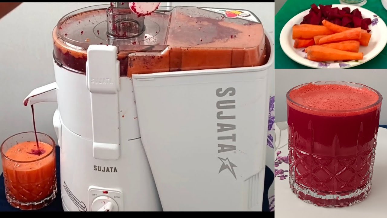 Live making of carrot juice in Sujata power matic juicer900 watts