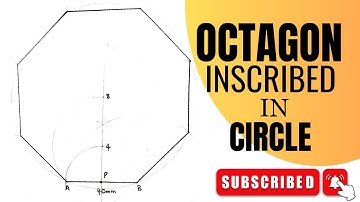 How to draw a regular OCTAGON inscribed in a circle || engineering drawing